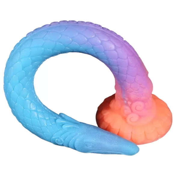 OgazR XXL Eel - anální dildo svítící ve tmě - 47 cm - růžové