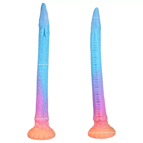 OgazR XXL Eel - anální dildo svítící ve tmě - 47 cm - růžové