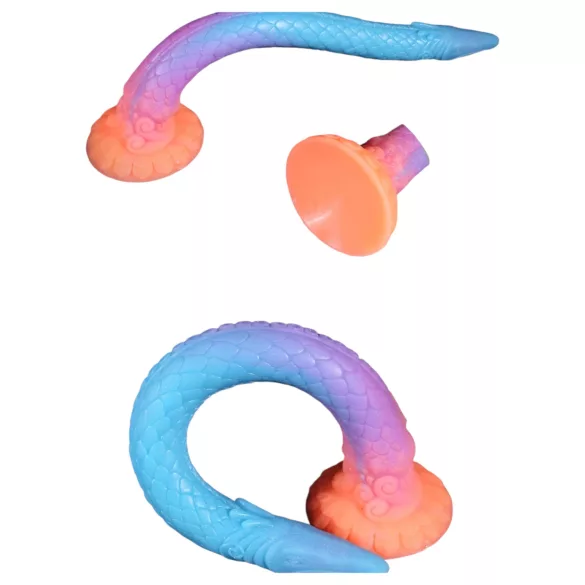 OgazR XXL Eel - anální dildo svítící ve tmě - 47 cm - růžové
