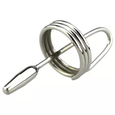   DeepRing - dilatační kroužek na penis - kovový - 9 cm - stříbrný