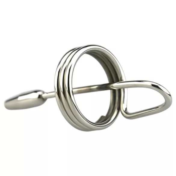 DeepRing - dilatační kroužek na penis - kovový - 9 cm - stříbrný