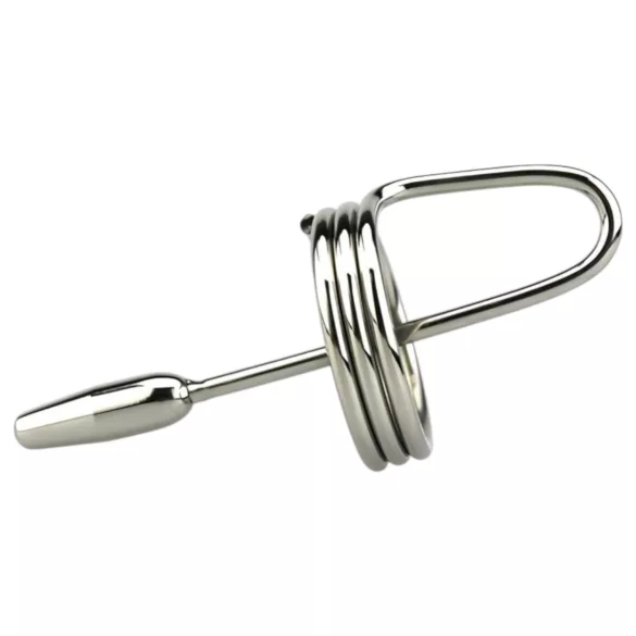 DeepRing - dilatační kroužek na penis - kovový - 9 cm - stříbrný