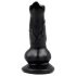 Zvířecí vášeň - černý psí penis dildo 12 cm
