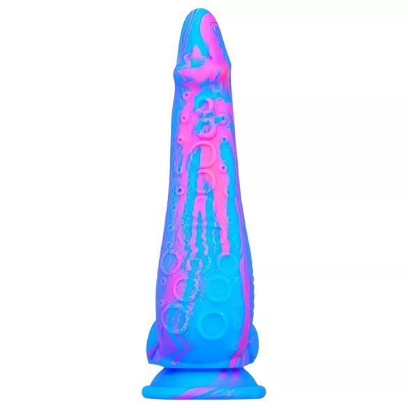 Inkipus - realistický dildo s varlaty - silikon - 18 cm - modro-růžový