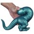 Toppedmonster - dinosauří silikonové dildo - 26 cm (tyrkysová)