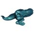 Toppedmonster - dinosauří silikonové dildo - 26 cm (tyrkysová)