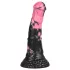 Bad Horse - silikonové dildo ve tvaru koňského penisu - 18 cm (černo-růžové)