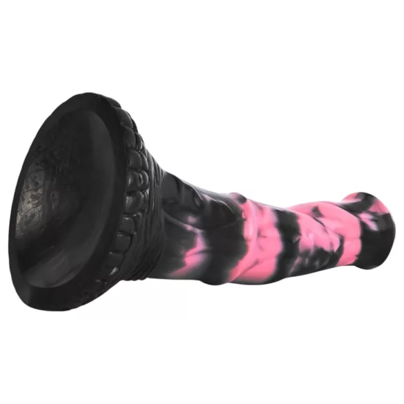 Bad Horse - silikonové dildo ve tvaru koňského penisu - 18 cm (černo-růžové)