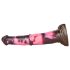 Zlobivý kůň - silikonové dildo ve tvaru koňského penisu - 24cm (hnědo-růžové)