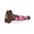 Zlobivý kůň - silikonové dildo ve tvaru koňského penisu - 24cm (hnědo-růžové)