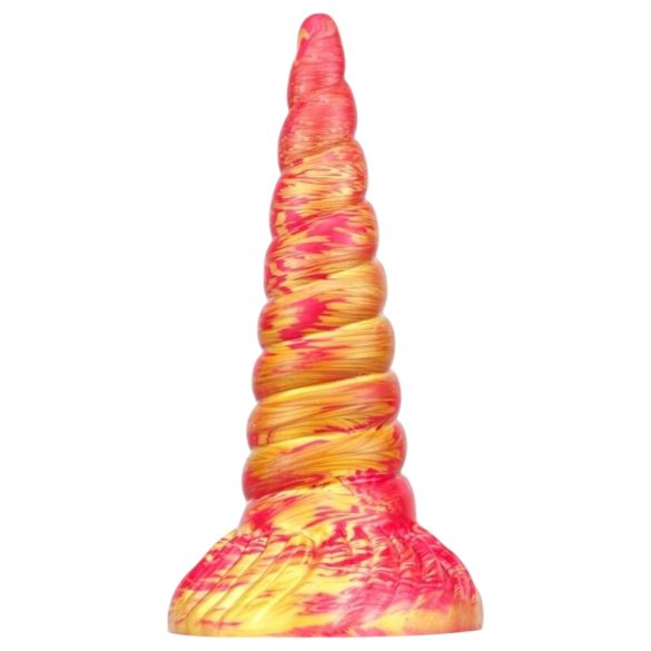 Unicorn dildo - silikonový, 17cm, růžovo-zlatý kouzlo