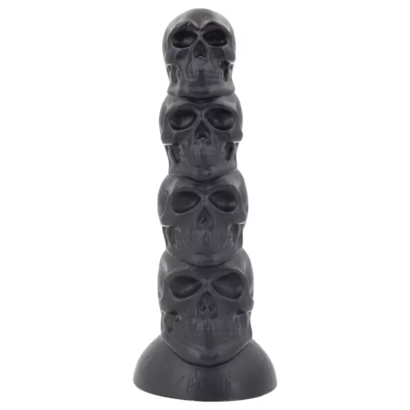 Topped Monster - lebka dildo - 22 cm (černé)