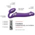 Strap-on-me M - bezpopruhový připínací vibrátor (fialový)