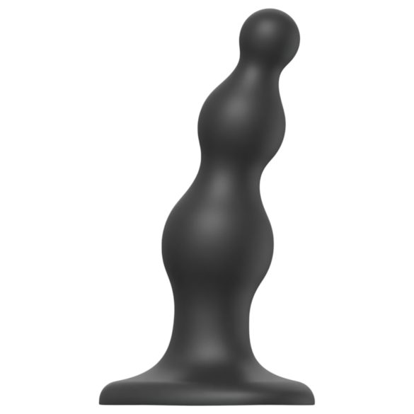 Strap-on-me Beads S - korálkový připínací dildo s přísavkou (černý)
