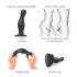 Strap-on-me Curvy L - vlnitý přísavný dildo (černý)