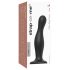 Strap-on-me Curvy L - vlnitý přísavný dildo (černý)