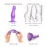 Strap-on-me Curvy S - vlnitý přísavkový dildo (fialový)