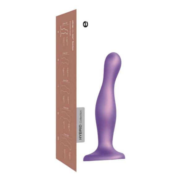 Strap-on-me Curvy M - vlnitý, přísavkový dildo (fialový)