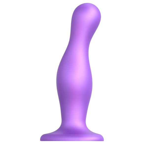 Strap-on-me Curvy L - vlnitý přísavný dildo (fialový)