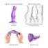 Strap-on-me Curvy L - vlnitý přísavný dildo (fialový)