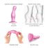 Strap-on-me Curvy M - vlnitý, s přísavkou dildo (růžový)