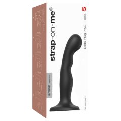 Strap-on-me P&G S - zahnutý, přísavkový dildo (černý)