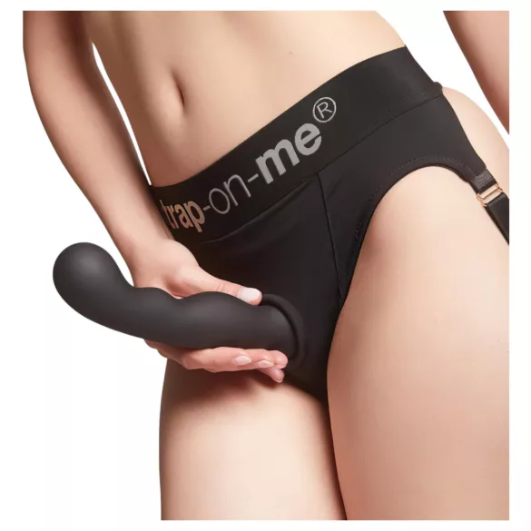 Strap-on-me - dildo s přísavkou a zakřivením - černé