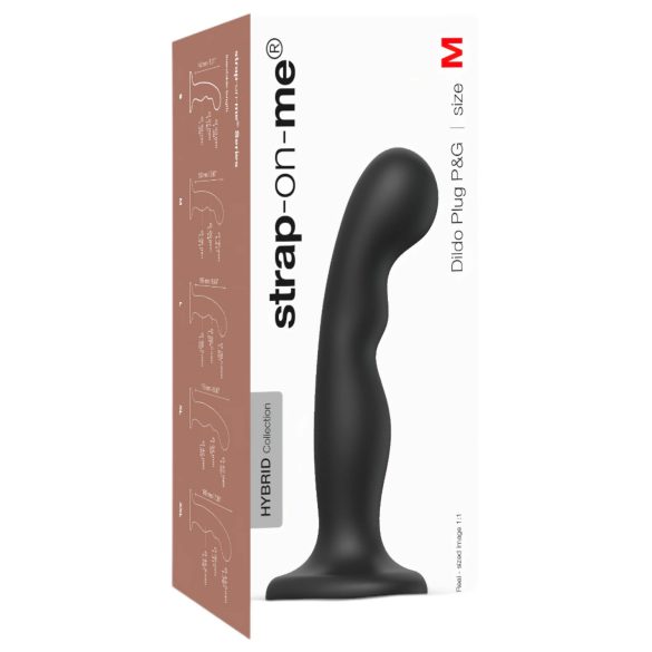 Strap-on-me P&G M - zakřivené dildo s přísavkou (černé)