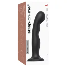   Strap-on-me - dildo s přísavkou a zahnutím - černé, velikost L