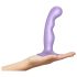 Strap-on-me P&G M - fialové dildo s přísavkou, zakřivené