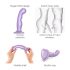 Strap-on-me P&G M - fialové dildo s přísavkou, zakřivené