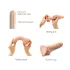 Strap-on-me M - oboustranný dildo s přísavkou - tělová barva