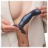 Strap-on-me Snaky M - zahnuté anální dildo (modré)