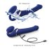 Strap-on-me S - připínací, vzduchový masážní vibrátor - (modrý)