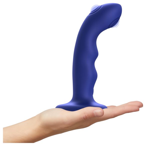 Strap-on-me M - voděodolný pulzující G-bod vibrátor (modrý)
