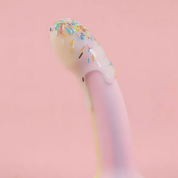 Dildolls Fantasia - přísavkový silikonový dildo (pruhovaný)