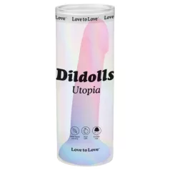 Dildolls Utopia - silikonové dildo s přísavkou - barevné