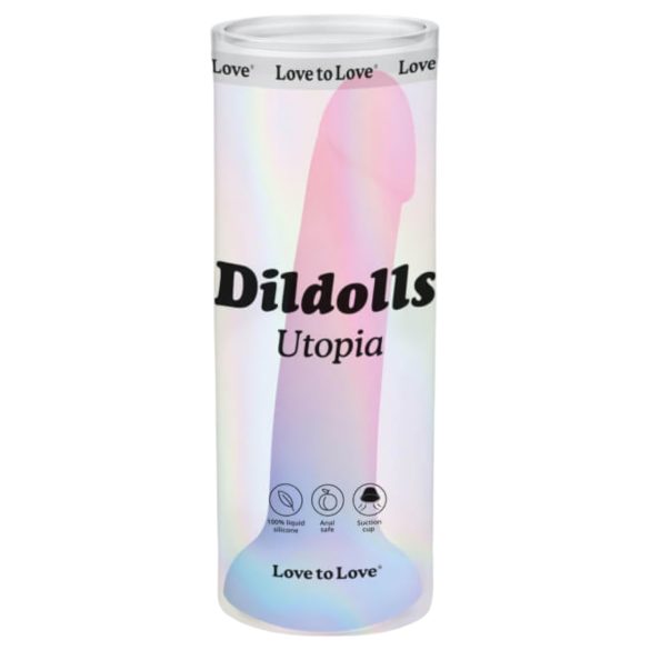 Dildolls Utopia - barevné silikonové dildo s přísavkou