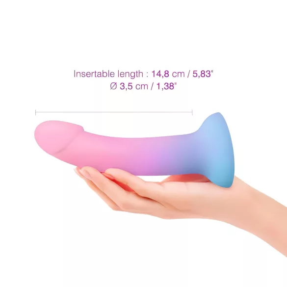 Dildolls Utopia - silikonové dildo s přísavkou - barevné
