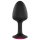 Dorcel Geisha Ruby M - anální kolík s růžovým kamenem (černý)