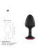 Dorcel Geisha Ruby M - anální kolík s růžovým kamenem (černý)