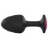 Dorcel Geisha Ruby M - anální kolík s růžovým kamenem (černý)