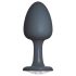 Dorcel Geisha Plug Diamond L - anální šperk s bílým kamenem (černý)