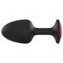Dorcel Geisha Plug Ruby L - anální plug s růžovým kamenem (černý)