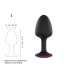 Dorcel Geisha Plug Ruby L - anální plug s růžovým kamenem (černý)