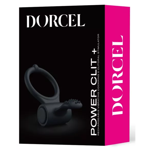 Dorcel Power Clit Plus - akumulátorový vibrační erekční kroužek (černý)