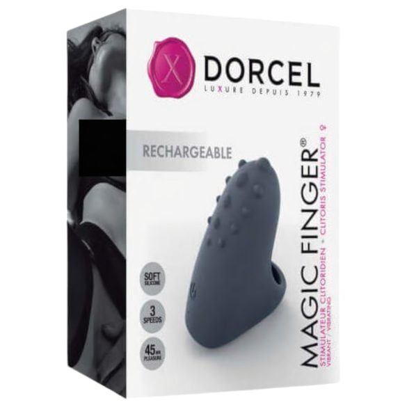 Dorcel Magický prst - nabíjecí, prstový vibrátor (šedý)