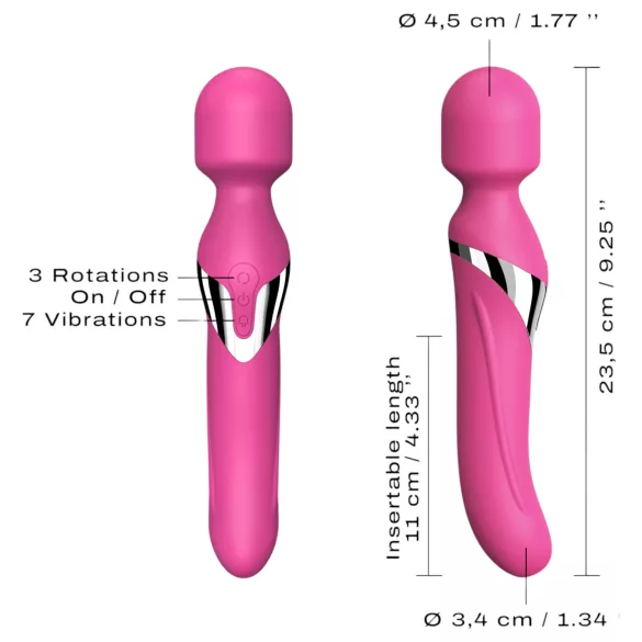 Dorcel Dual Orgasms - akumulátorový, 2v1 masážní vibrátor (růžový)