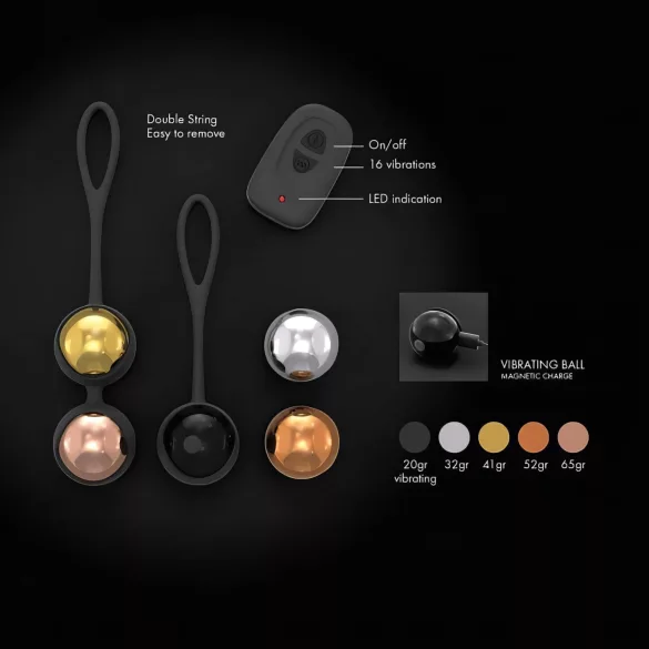 Dorcel Training Balls - rádiová, variabilní sada venušiných kuliček