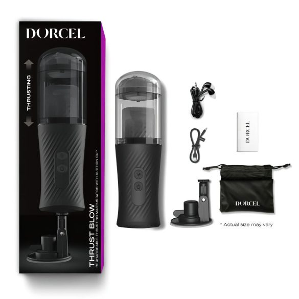 Dorcel - automatický masturbátor s funkcí sání a přírazů - akumulátor - černý